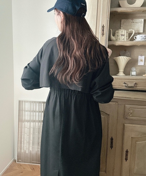 「Meiru」 トレンチコート LARGE アイボリー レディース_画像4
