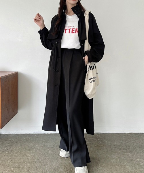 「Meiru」 トレンチコート LARGE アイボリー レディース_画像7