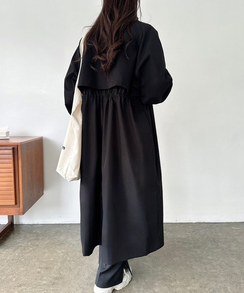 「Meiru」 トレンチコート LARGE アイボリー レディース_画像9
