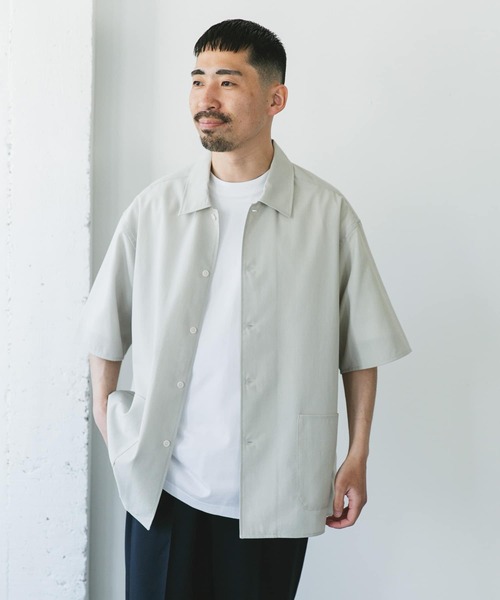 「URBAN RESEARCH DOORS」 半袖シャツ MEDIUM ブラック メンズ_画像3