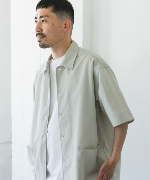 「URBAN RESEARCH DOORS」 半袖シャツ MEDIUM ブラック メンズ_画像5