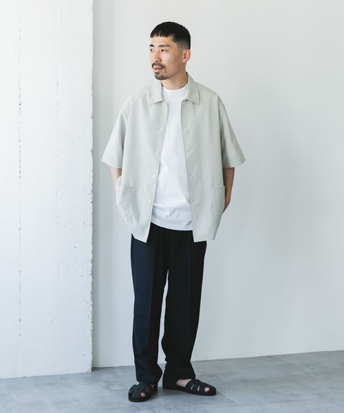 「URBAN RESEARCH DOORS」 半袖シャツ MEDIUM ブラック メンズ_画像7