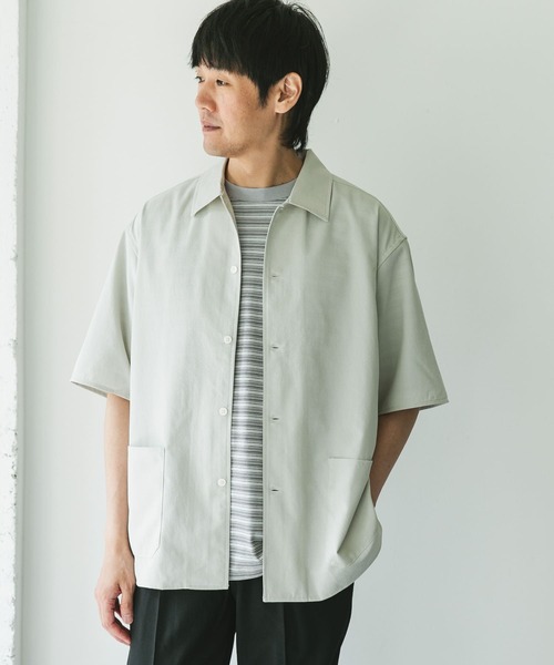 「URBAN RESEARCH DOORS」 半袖シャツ MEDIUM ブラック メンズ_画像9