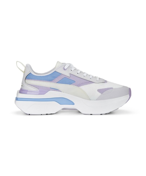 「PUMA」 ローカットスニーカー 22.0cm ホワイト×パープル レディース_画像8