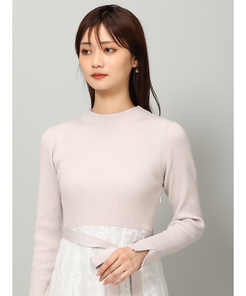 「MISCH MASCH」 ドッキングワンピース フリ- ベージュ レディース_画像5