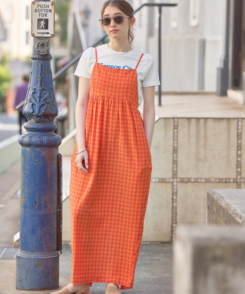 「GEORGE'S」 キャミソールワンピース MEDIUM オレンジ レディース_画像5