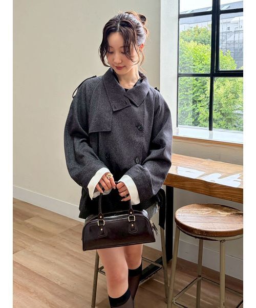LILY BROWN（リリーブラウン） トレンチコート コート ファンネル