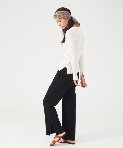 「qualite」 イージーパンツ 36 ベージュ レディース_画像5