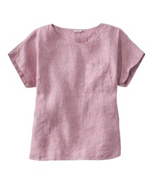 tシャツ プレミアム・ウォッシャブル・リネン・シャツ、半袖ティ ジャパン・フィット レディース ウィメンズ プレミアム・ウォッシャブル・リネン・シャツ、半袖