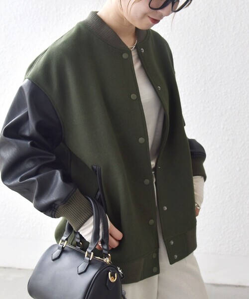 【WEB限定】SHIPS any: バーシティ ジャケット 24FW SHIPS｜《一部追加予約》【WEB限定】SHIPS any: バーシティ