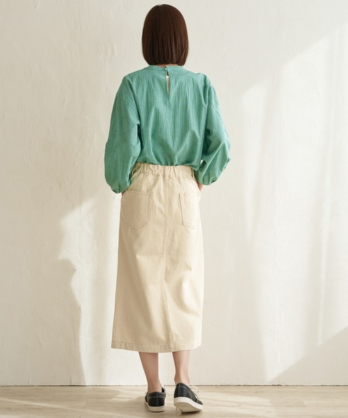 LBC（エルビーシー） ブラウス シャツ 襟タックフリルブラウス