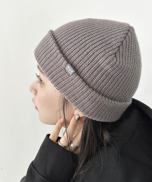 【HUF】ロゴ ニットキャップ 無地 *送料/関税込み* HUF ニット帽 ニットキャップ HUF(ハフ)/ブランドロゴ ワン