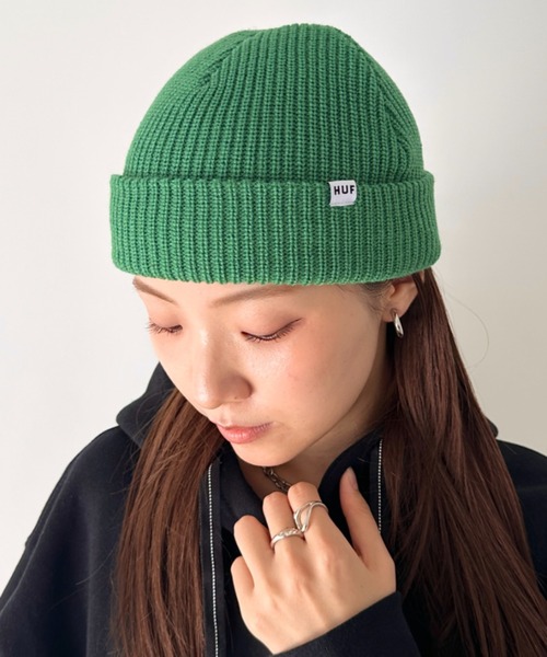 HUF（ハフ） ニット帽 ニットキャップ /ブランドロゴ ワンポイント