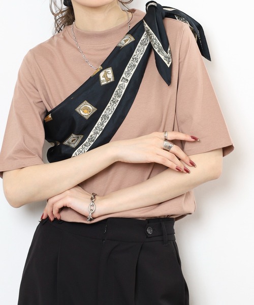 atONE（アットワン） スマホショルダー tシャツ プチハイネック半袖T