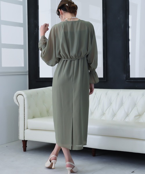 birei ドレス シフォンボレロ＆タイトドレスセットアップ レディース  