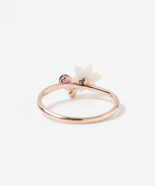 BLOOM（ブルーム） 指輪 リング 1月誕生花 K10 ピンクゴールド