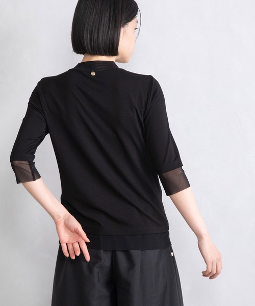 マルシャルテル  黒　上質プルオーバー MARECHAL TERRE（マルシャルテル） tシャツ Tシャツ チュール