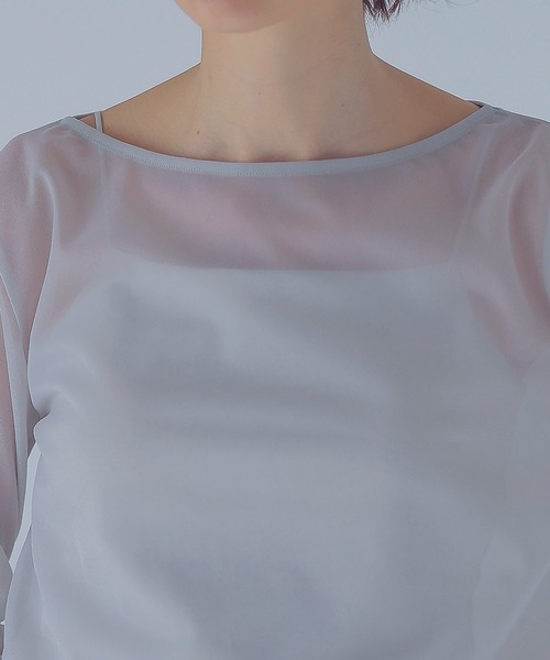 tシャツ tricot organdy sheer long tee(トリコットオーガンジーシアーロングTシャツ) レディース DRESSLAVE tシャツ tricot organdy sheer long tee(トリコット