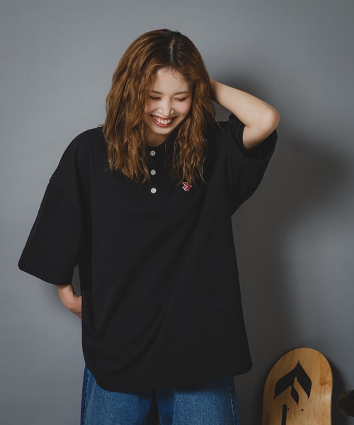 美品【未着用】DECEMBERMAY ネイビー/ベージュ ポロシャツ bej-dugmeli-cizgili-polo-yaka-