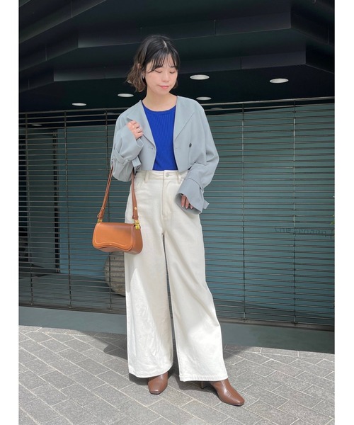 ニット セーター パーソナルカラーボタンデザインリブニット「低身長・小柄女性」 レディース ニット セーター パーソナルカラーボタンデザインリブニット「低