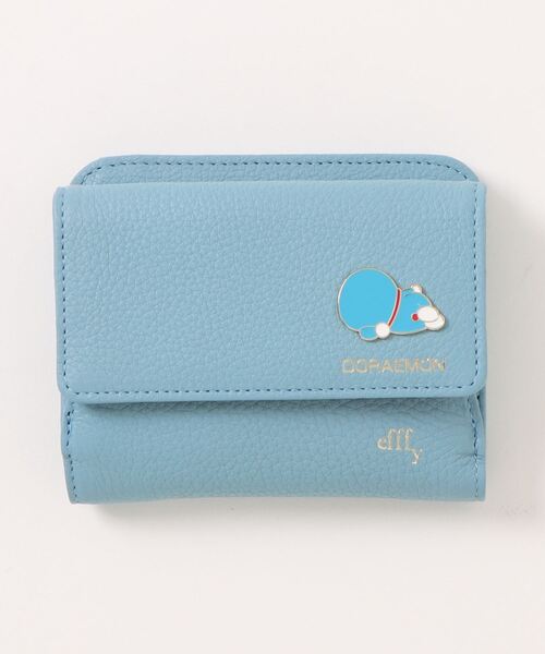 efffy エフィー ドラえもん 二つ折り財布 サックス ブルお昼寝 財布 efffy（エフィー） 財布 ドラえもん 二つ折り財布 レディース