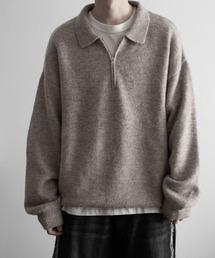 セーター ニット 「RUUBON」melange half zip knit / メランジハーフジップニット メンズ レディース｜ZOZOTOWN Yahoo!店
