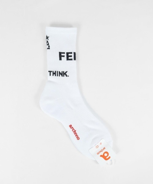 archivio（アルチビオ） 靴下 「MENS」ロゴソックス「2024年秋冬