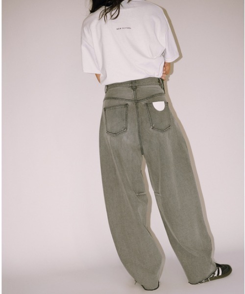 今期null. バルーンコクーンデニム　ライトブルー　デニム ワイドレッグパンツ 今期null. バルーンコクーンデニム ライトブルー デニム ワイド