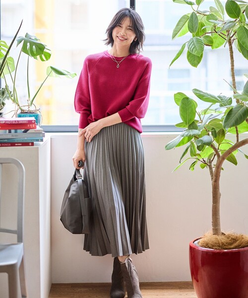 ANY（エニィ） スカート 「洗濯機可/ウエストゴム」プリーツスカート