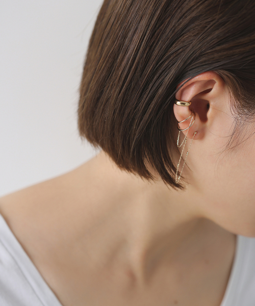 Lilas ピアス キャビアチェーンピアス K10(両耳) レディース