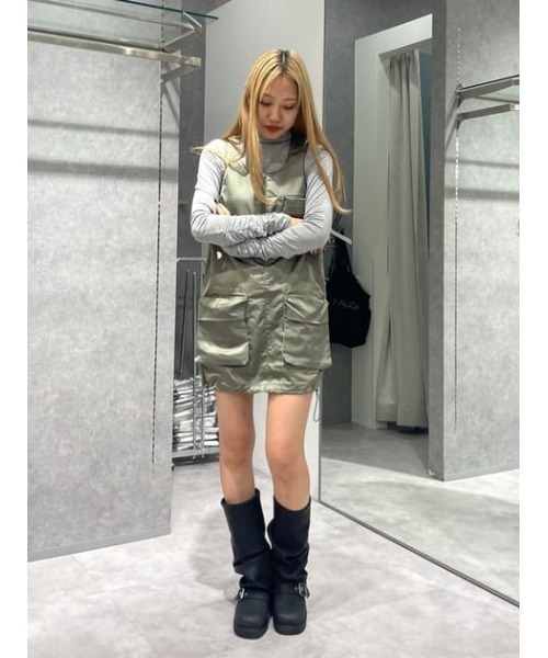 LAGUA GEM ワンピース SOLID POCKET ミニワンピース : ZOZOTOWN