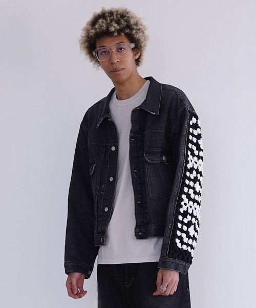 ジャケット・アウター DISCOVERED CROCHET DENIM BLOUSON 2025SS DISCOVERED（ディスカバード） デニムジャケット gジャン DISCOVERED