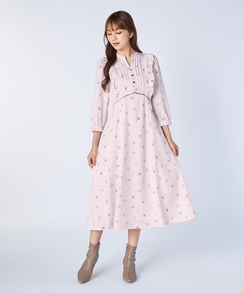 LAISSE PASSE ワンピース ハートプリントワンピース レディース 