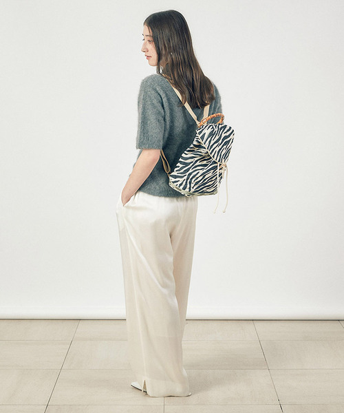 レスポートサック QUILT BAMBOO BACKPACKエクリュゼブラ LeSportsac デイバック リュック QUILT BAMBOO BACKPACK
