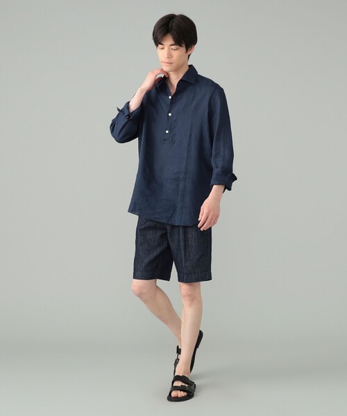 BEAMS F（ビームスF） シャツ Maria Santangelo / POLO JP リネン プル