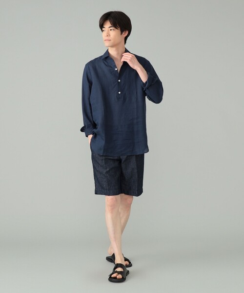 BEAMS F（ビームスF） シャツ Maria Santangelo / POLO JP リネン プル