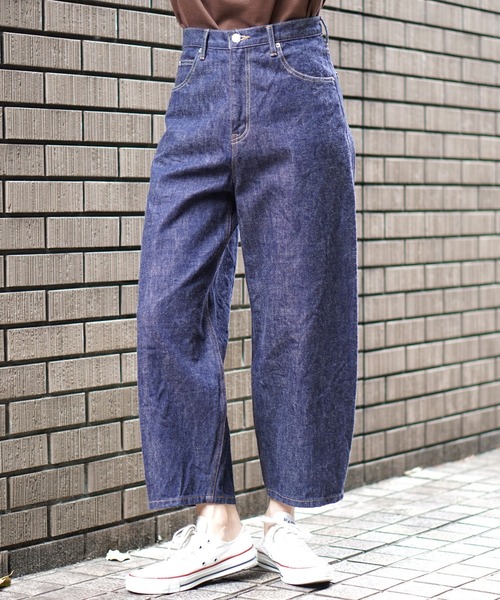 ジーンズ デニム デニムパンツ ロングルーファーデニム レディース
