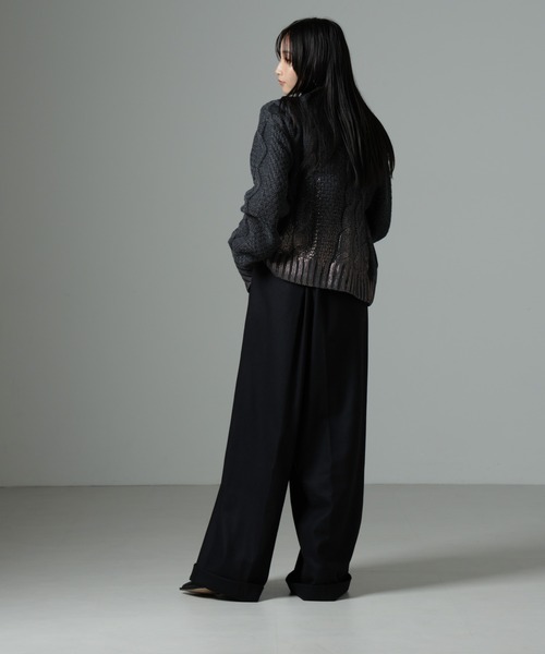 その他ブランド / LOGAN/カーディガン(厚手)/FREE/ポリエステル/NVY/無地 LOGAN knitting mills（ローガン ニッティング ミルズ） カーディガン