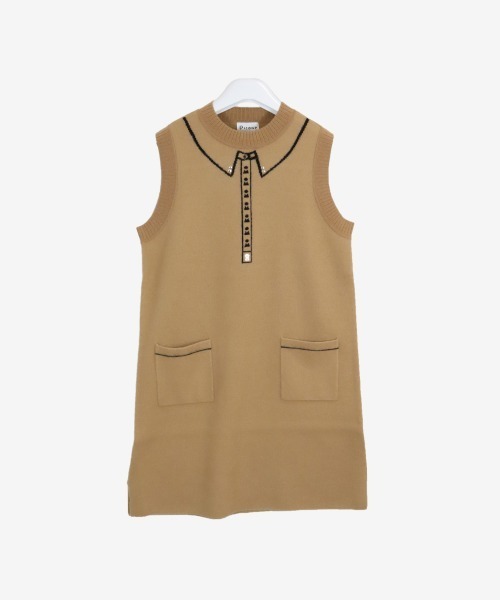 ピッコーネクラブ　ウール100%ロングニットベスト　サイズ1 セール】ウール100％ロングニットベスト（ベスト）｜Picone CLUB