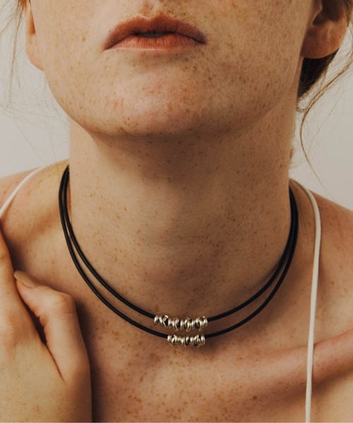 LAPUIS チョーカー LAPUIS(ラピュイ)Coil leather choker