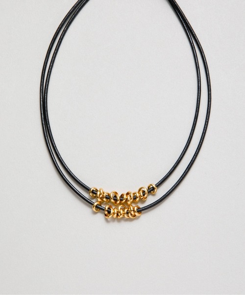LAPUIS チョーカー LAPUIS(ラピュイ)Coil leather choker