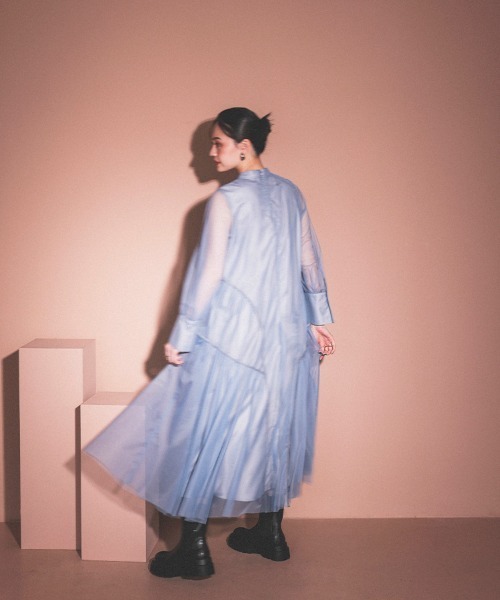 DONOBAN（ドノバン） ドレス 「ANDRESD」piping tulle dress Aライン