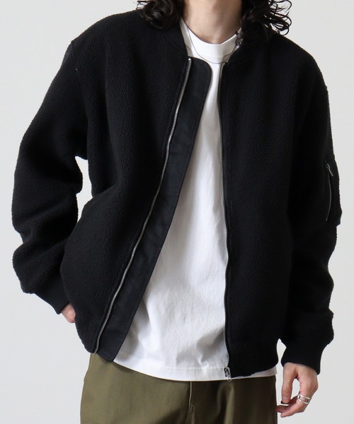 Ree&Mee ブルゾン アウター モコモコ ボア MA-1 ブルゾン アウター