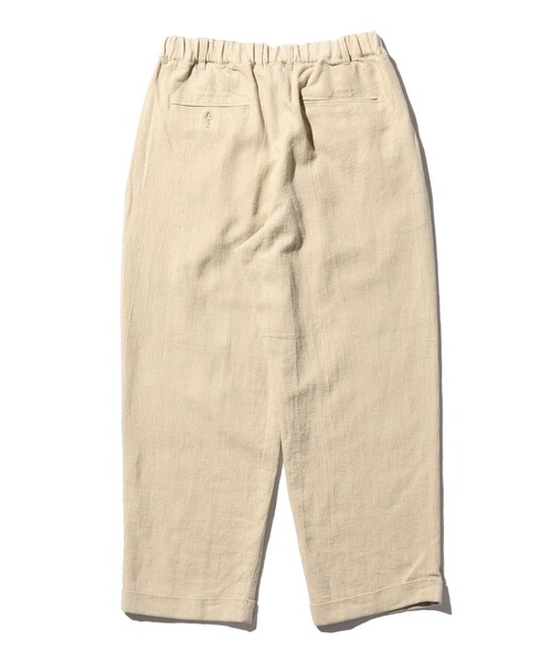 【PT01×BEAMS F】コットンリネン　2プリーツトラウザーズ　グルカパンツ BEAMS F（ビームスF）【別注】IGARASHI TROUSERS / ハンドライン