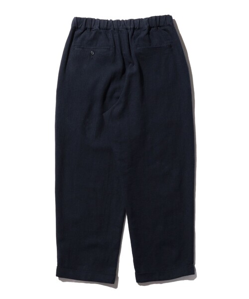 BEAMS+ スラックス コットン リネン 2プリーツ リラックス