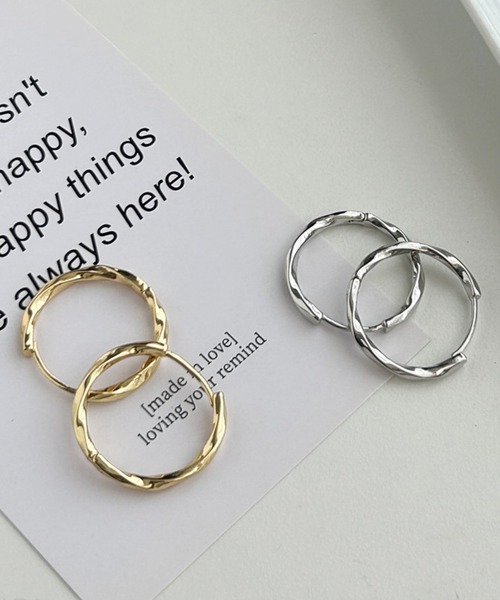 NO WAY ピアス ツイストフープピアス/ペア(RZ) レディース メンズ