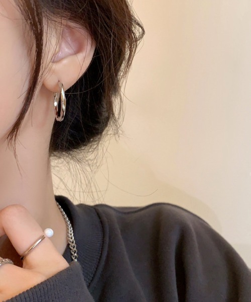 NO WAY ピアス ツイストフープピアス/ペア(RZ) レディース メンズ