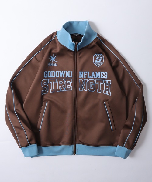 SUGGESTION ジャージ Sideline printed track jacket / サイドライン