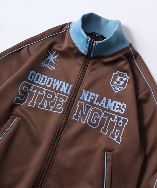 SUGGESTION ジャージ Sideline printed track jacket / サイドライン
