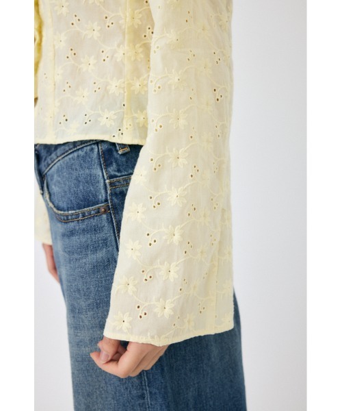 MOUSSY ブラウス シャツ FRONT TIE EYELET レディース